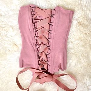 Hale Bob stretchy Boho Vintage style Corset Top